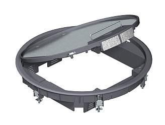 OBO Bettermann GESR9U9011 graphite black with handle bracket device insert, 7405532