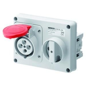 Gewiss GW66119 horizontal without housing 32A/4 pin 400V IP44 socket