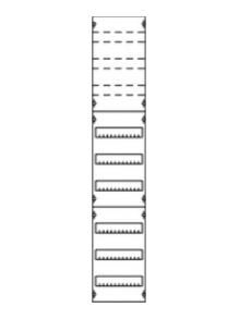 ABB Striebel & John 1V5KA DIN rail device module row spacing 125mm, 9RE / BH5, 1FB, 2CPX037667R9999