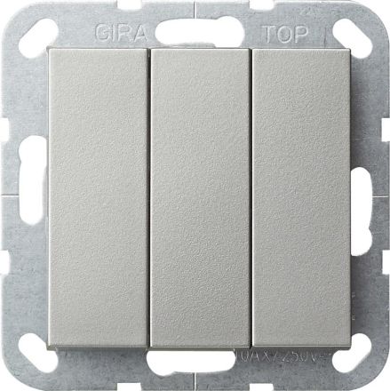 Gira 2832600 rocker switch BS 3f AusWe System 55 stainless steel (lacquered)