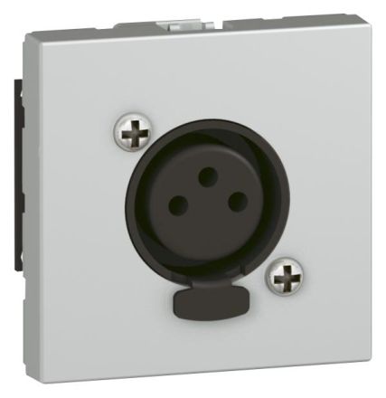 Legrand 079255 connection unit MOSAIC XLR socket 3-pin 2mod alu, (aluminium)