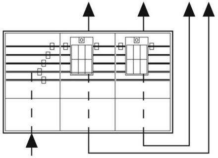 ABN with 2x NH00 2x3-pin feed housing (GAG3312N)
