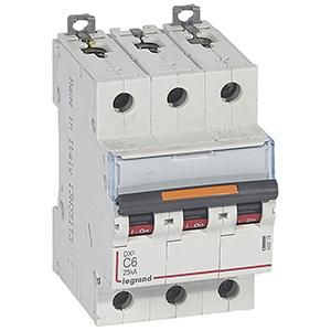 Legrand 409779 Circuit breaker DX3 C6A 3P 25KA 3M