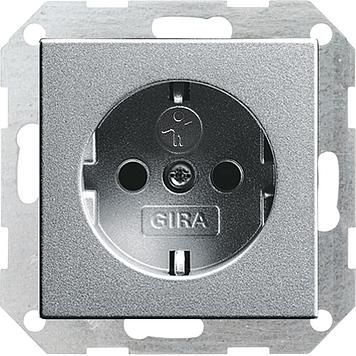 Gira 045326 SCHUKO socket KS System 55 color aluminum
