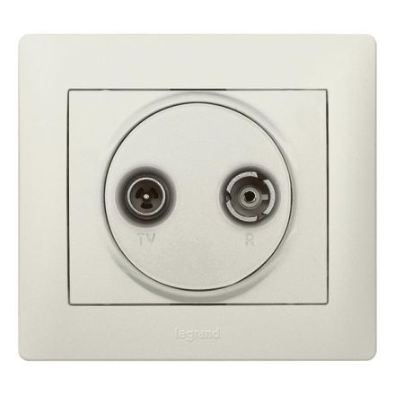 Legrand 771572 antenna cover for 2-hole Galea mother of pearl, (cream white (electric white))