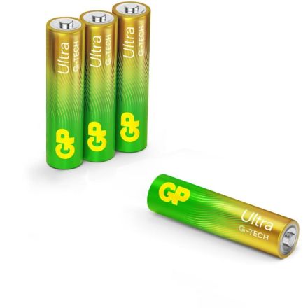 GP ULT24A255C4 UltraAlkaline Micro, 1.5V LR03, 4-pack AAA