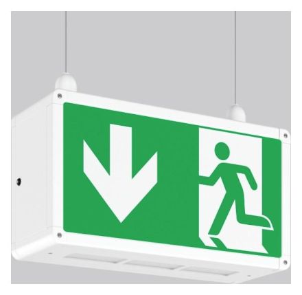RZB 651347.002.1 Pendant Rectangle 360 LED emergency light