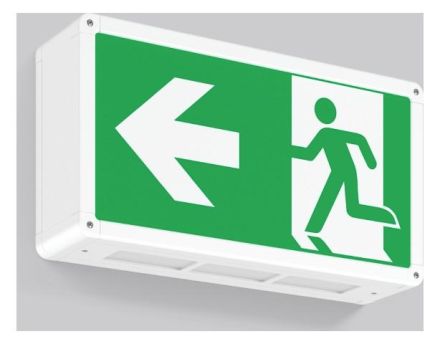 RZB 672709.002.1 Wall Rectangle 360 2.2W LED emergency light