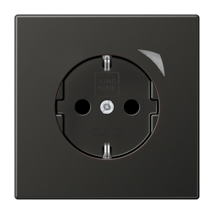 Jung BTAL1521SEAN-L SCHUKO socket, 16 A 250 V ~, screw terminals, with function display, integrated increased contact protection, SAFETY+, thermoplastic painted, LS series,