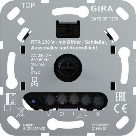 Gira 247200 RTR 230V Open/Close Off+Control Insert