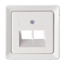 ELSO 206414 Central plate for 2xRJ45 pure white