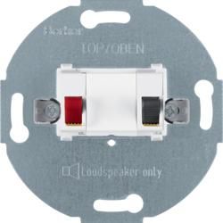 Berker 457209 loudspeaker connection box polar white matt module inserts