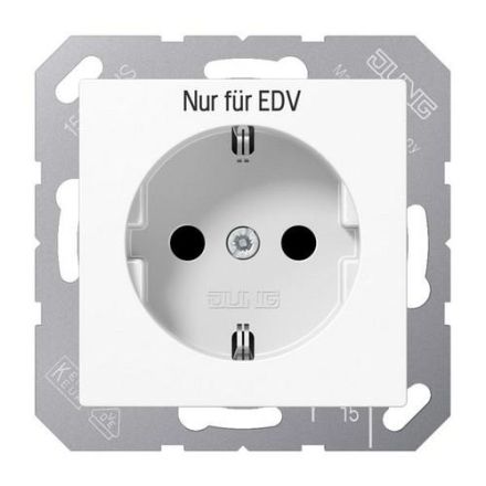 Jung A1520EDVPLWW cover for SCHUKO® sockets, Duroplast, AS/A series, alpine white