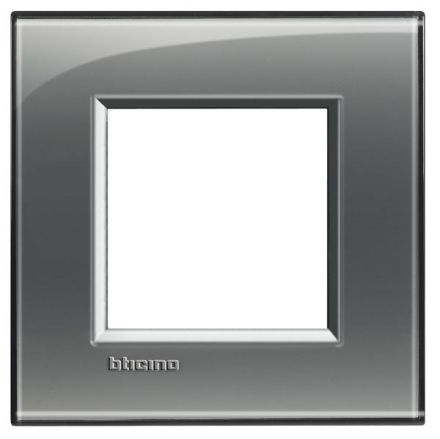 Bticino LNA4802KF Light frame SMOKE GREY 2-mod , (grey)
