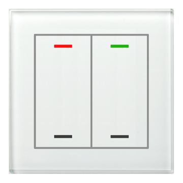 MDT BE-GTL20W.01 KNX glass button II Light | 2-way, neutral | glass white