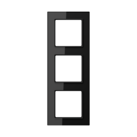 Jung AC583GLSW glass frame 3-way, vertical and horizontal mounting, glass, A CREATION, black