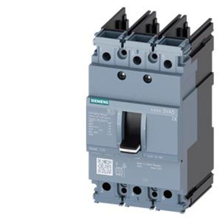 Siemens 3VA5135-6ED31-1AA0 circuit breaker MCCB UL BG125 35A 3P 65KA TM FTFM
