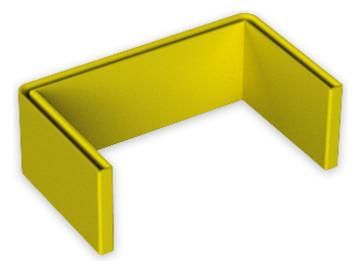 Unex 66902 for U-profile yellow plasticized PVC protective cap
