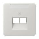 Jung CD569-2NAUALG cover for IAE/UAE connection boxes 2 x 8-pin, with label field, thermoplastic, CD series, light grey