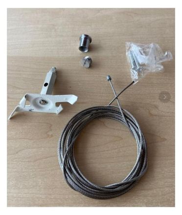 Dotlux 5092-W 3-ph.PRO, 1.5 m. wire white rail suspension set