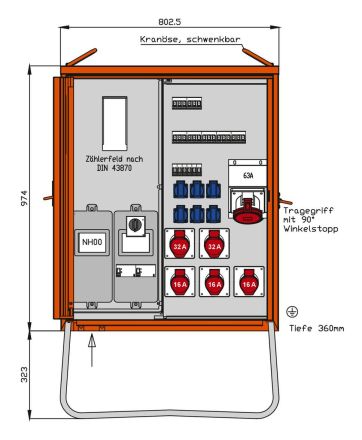 Walther WAV0179R1 55kVA distribution board