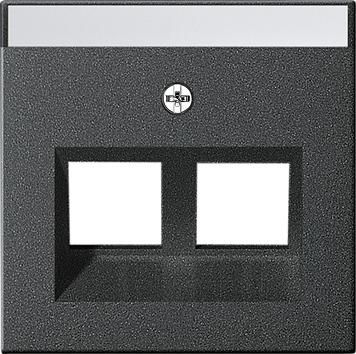 Gira 264028 cover BSF Modular Jack 30° 2-way System 55 anthracite