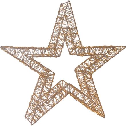 FHS 35555 LED star, 60cmx12cm IP44 2400 warmw LED, with timer