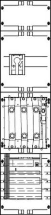 ABN NH1-Zug./250A LTS 250x1050mm transformer panel (W17X632N)