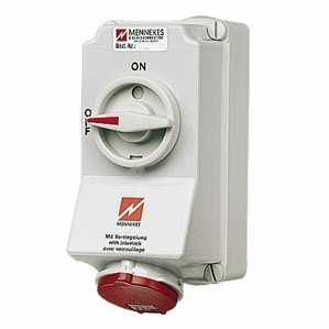 Mennekes 7304 wall socket DUO 16A 7-pin 6h 400V IP44