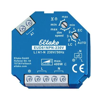 Eltako 61100802 dimmer switch EUD61NPN-230V for box installation