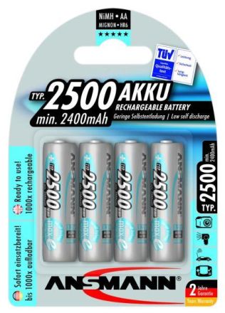 Hückmann 131242 maxE Mignon AA 1.2V 2500mAh (PK=4pcs.) battery