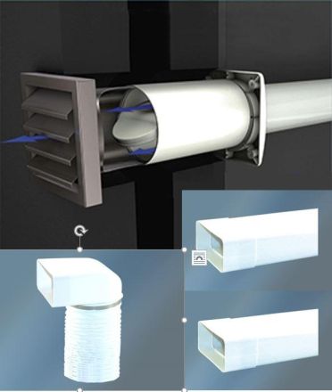 AEROBOY SABLUFTSETAERO150 Extractor set with AEROBOY Ø 150, stainless steel look
