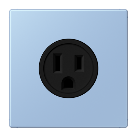 Jung LC521-15207 socket, US standard NEMA, 15 A 125 V ~, screw terminals, without claws, thermoplastic painted, LS series, outer mean ( LC32021 )