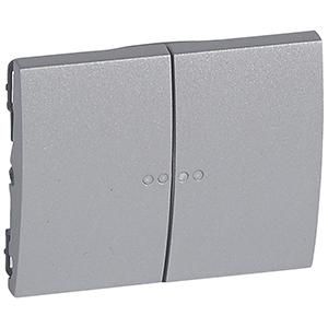 Legrand 771379 series rocker with window Galea soft aluminium, (aluminium)