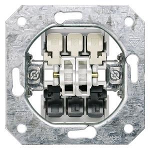 Siemens 5TD2115 flush-mounted pushbutton device insert, 2-way button, 1 NO, 1 changeover contact