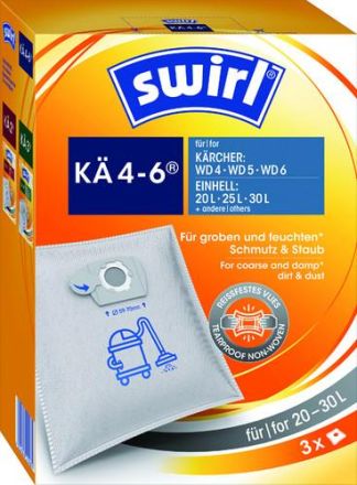Melitta KÄ4-6 Swirl Kärcher/Einhell vacuum cleaner bags