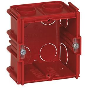 Legrand 080161 flush-mounted box BATIBOX 1-way T=60mm, (red)
