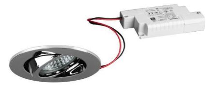 Brumberg 39143023 230V AC 6W 3000K chrome LED recessed ceiling spotlight