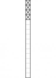 Siedle KSF 616-4 SM communication pedestal freestanding in silver metallic