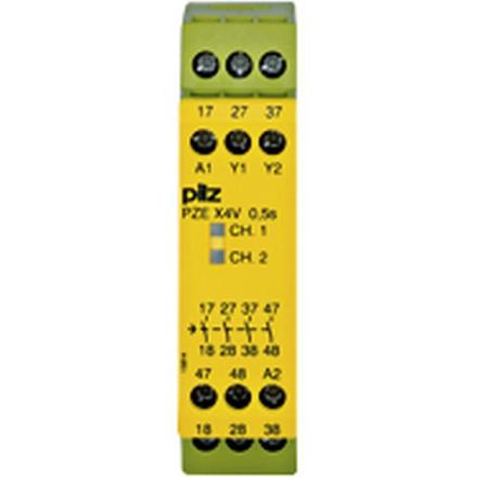 Pilz 774580 PZE X4V 0.5/24VDC 4n/o fixed contact block