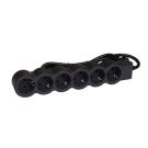 Legrand 694566 flat 6xSD 3 mtr.cable, black power strip