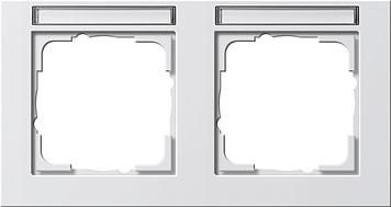 Gira 109222 2-way cover frame BSF horizontal Gira E2 pure white matt