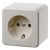 Berker 40009950 SCHUKO socket white, glossy surface-mounted