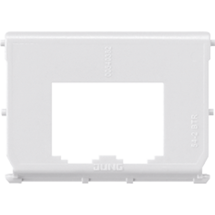Jung 54-2BTR mounting insert, for 2 individual modules 8 (8), for 2 individual modules 8 (8) E-DAT module, RJ 45 system, shielded, METZ CONNECT (BTR) No. 130910-i, Cat. 6