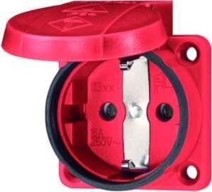 Mennekes 11313 16A 2-pole +E 230V IP54 red wall socket SCHUKO