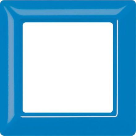 Jung AS581GLBL frame 1-way for covers with glass pane, thermoplastic, AS 500, blue
