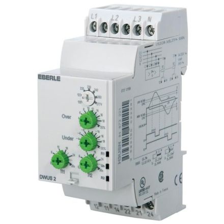 Eberle 040021752100 Voltage monitor DWUS2 for three-phase current with N