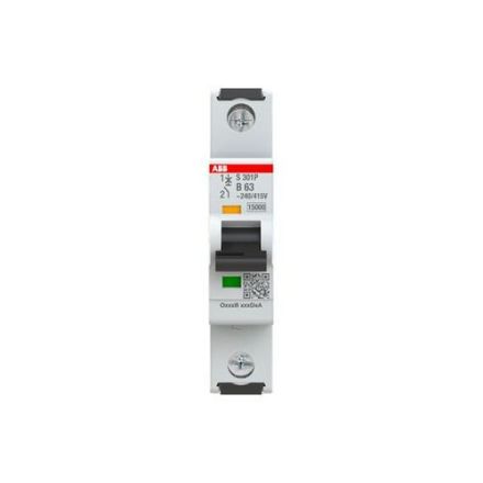 ABB Stotz-Kontakt 2CDS381001R0635 S301P-B63 B25kA 63A 1P circuit breaker