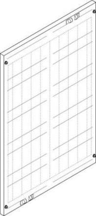 ABN 500x750mm 2FB/5RE perforated 9xNH00 cover plate ( FAP25903N )