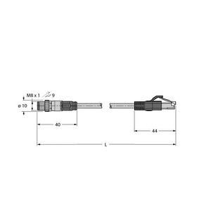 Turck 6935344 PSGS4M-RJ45S-4416-5M connection cable